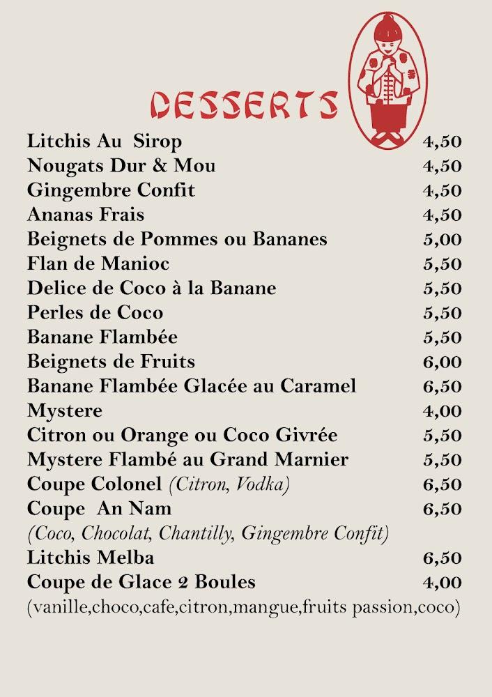 An Nam Restaurant Vietnamien Revel - Menu Image 3